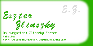 eszter zlinszky business card